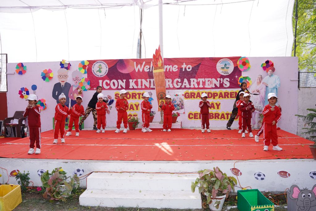 Sports & Grandparents Day 2025 — red tracksuit performance