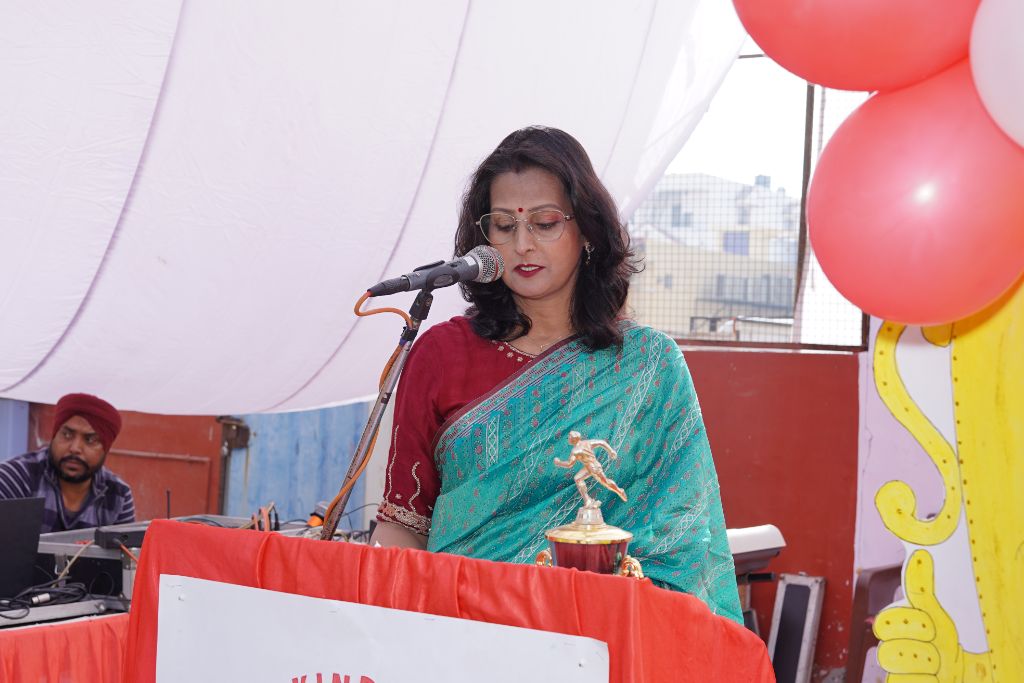 Director addressing Annual Function