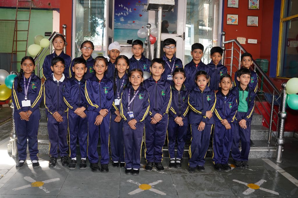 Students in Blue-Gold Uniform