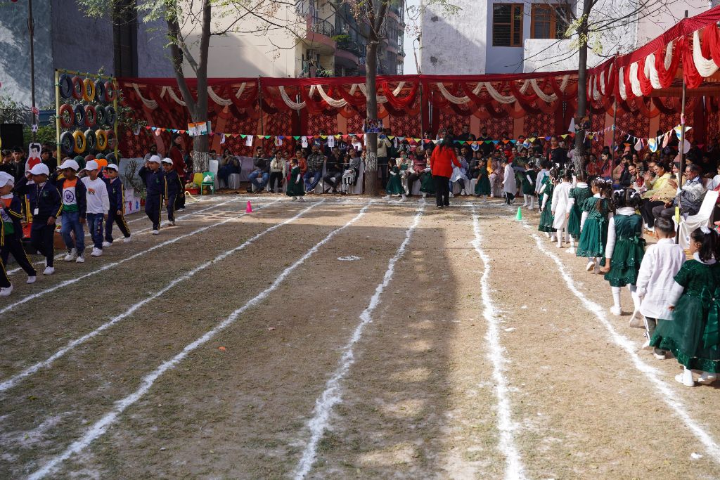 Sports Day — march past with students on track